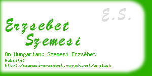 erzsebet szemesi business card