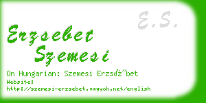 erzsebet szemesi business card